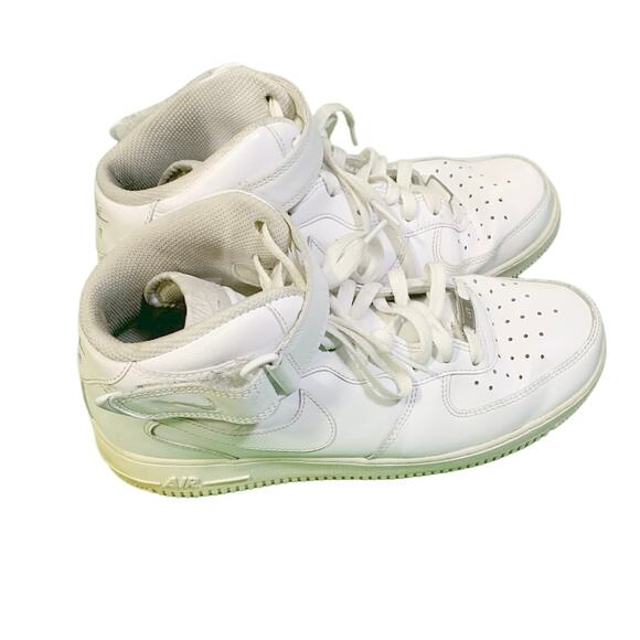 Nike Air Force 1 One Mid 07 Men's Size 9.5 Triple White AF1 Uptown (315123-111) - Picture 5 of 6